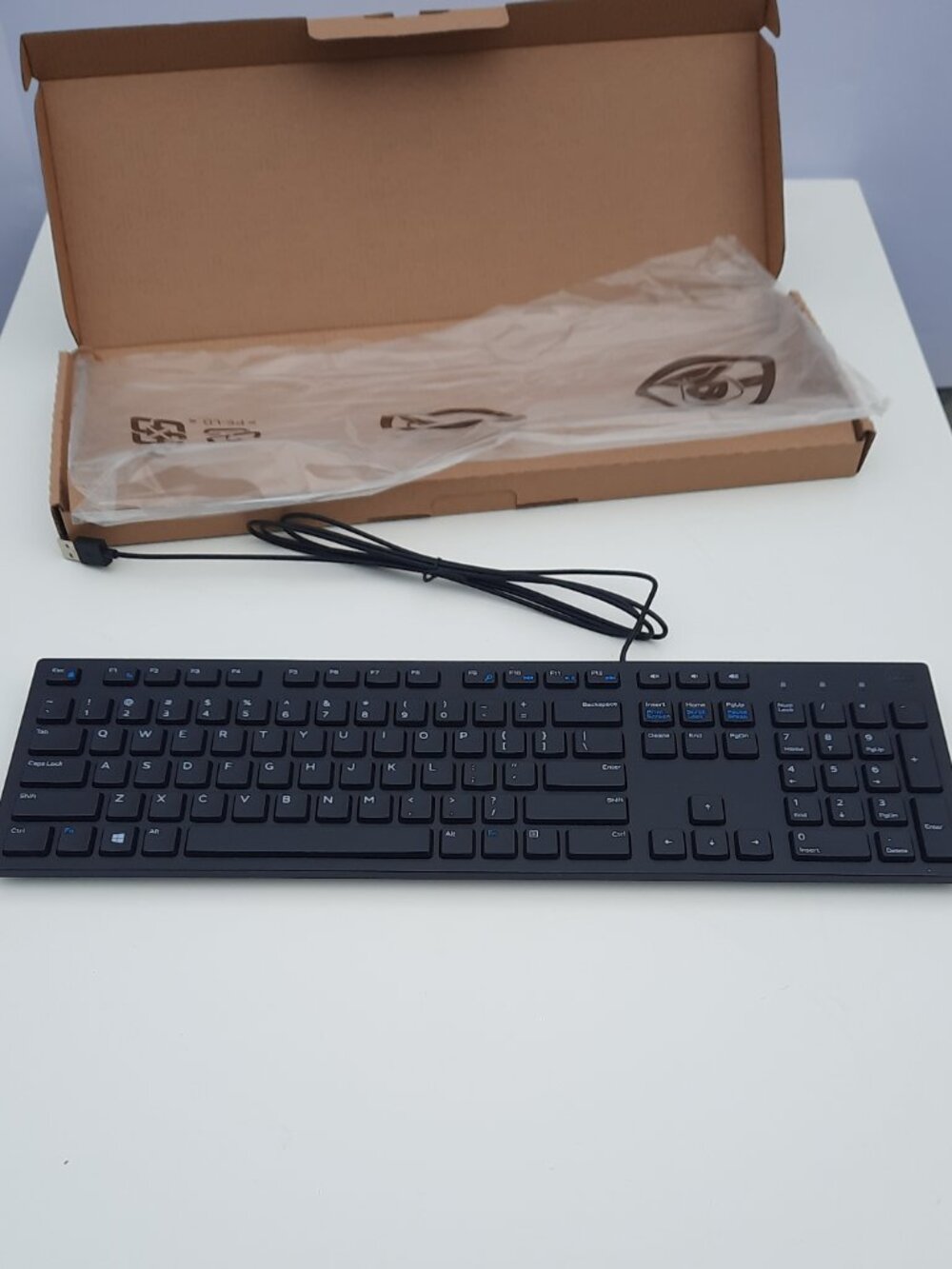 Brand New Dell Wired USB Keyboard KB216p Black Quiet Keys